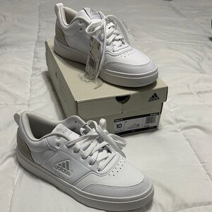 Adidas White and Gray Court Sneakers